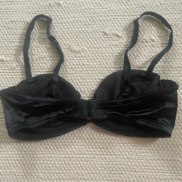 Victoria’s Secret Black Underwire Lined Push Up Bra Convertible to Strapless 32B - Picture 3 of 7